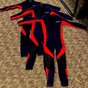 3 Goldfin kids wetsuits. Brand new. Size 8